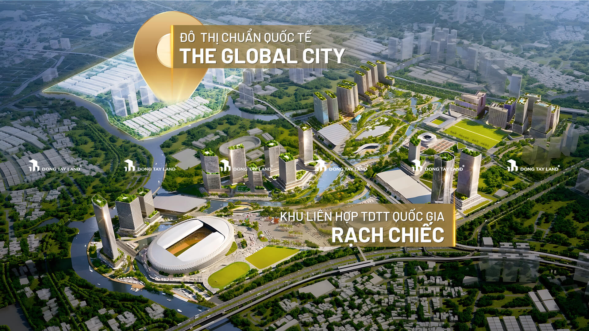 The Global City kế bên Rạch Chiếc Sport